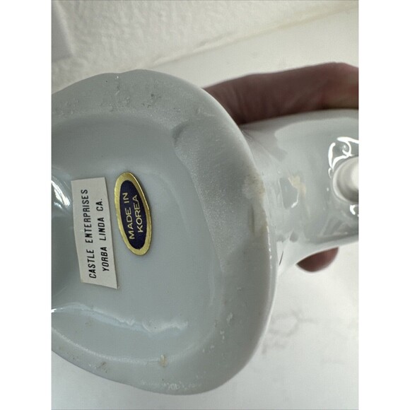 VTG Porcelain White Left Hand Toothbrush Pen Candle Holder Gift Artsy Modern - Picture 12 of 12